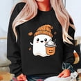 thumbnail image 1 of Weiqiqre Womens Clothes Vintage Halloween Sweatshirt for Women Dancing Skeleton Sweatshirt Cute Pumpkin Sweater Blouse Tops, 1 of 5
