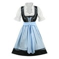 thumbnail image 1 of Weiqiqre Womens Dresses Halloween Fashion! Blue Dirndl w/ Black Apron - Hauntingly Elegant, 1 of 7