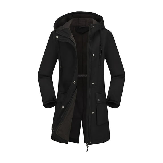 Weiqiqre Womens Jacket Plus Size Winter Coat Insulated Military Parka Jacket Waterproof Fleece Lined Thickened Detachable Hooded