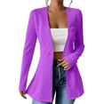 thumbnail image 1 of Weiqiqre Womens Jackets Casual Button Front Deep V Neck Long Sleeve Work Office Blazer Jacket, 1 of 4