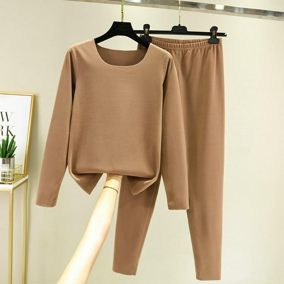 Weiqiqre Womens Pajama Sets 2 Piece Outfits Long Sleeve Knit Sweater Top Wide Leg Pants Lounge Sets Tracksuits