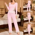 thumbnail image 1 of Weiqiqre Womens Pajama Sets Casual Long Sleeve Tunic Tops Legging Pants Matching Lounge Sets Sweatsuits, 1 of 10