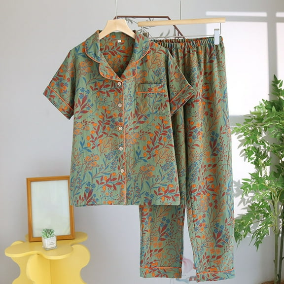 Weiqiqre Womens Pajama Sets Classic Satin Pajama Set Silky PJ Long Sleeves Button Up Front