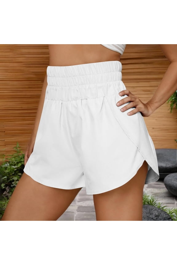 Womens Pants High Waisted Running Shorts for Womens Mesh Liner for Gym Workout Athletic Pocket