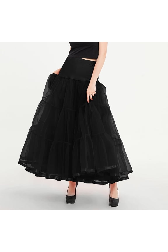 Weiqiqre Womens Skirts Ankle Length Petticoats Long Plus Size Wedding Slips Crinoline Underskirt for Prom Evening Wedding Dress