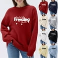 thumbnail image 1 of Weiqiqre Womens Sweaters Crew Neck Long Sleeve Fall Winter Chunky Warm Pullover Tops Trendy Casual Outfits, 1 of 7