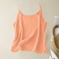 thumbnail image 1 of Weiqiqre Womens Tank Tops Linen Camisole Tank Top V-Neck Loose Casual Adjustable Strap Tops, 1 of 6