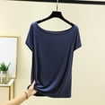 thumbnail image 1 of Weiqiqre Womens Tops Crewneck Slim Fitted Short Sleeve T-Shirt Stretchy Bodycon Basic Tee Tops, 1 of 3