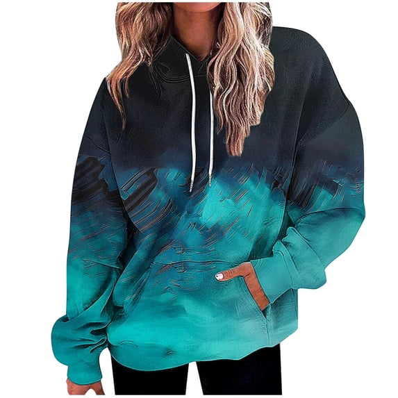 Weiqiqre Womens Tops Oversized Hoodies for Women Graphic Cute Hooded Sweatshirt with Pockets Lightweight Loose Fit Comfort Hoodie
