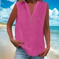 thumbnail image 1 of Weiqiqre Womens Tops Summer Gauze Plus Size Short Sleeve Tops Dressy Casual Button Loose Fit Beach Work Blouse, 1 of 9