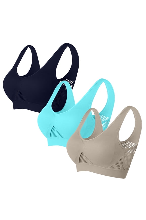 Womens Underwear Breathable Cool Liftup Air Bra Large Size Air Bra, Comfortable Mesh Sports Bra for Women