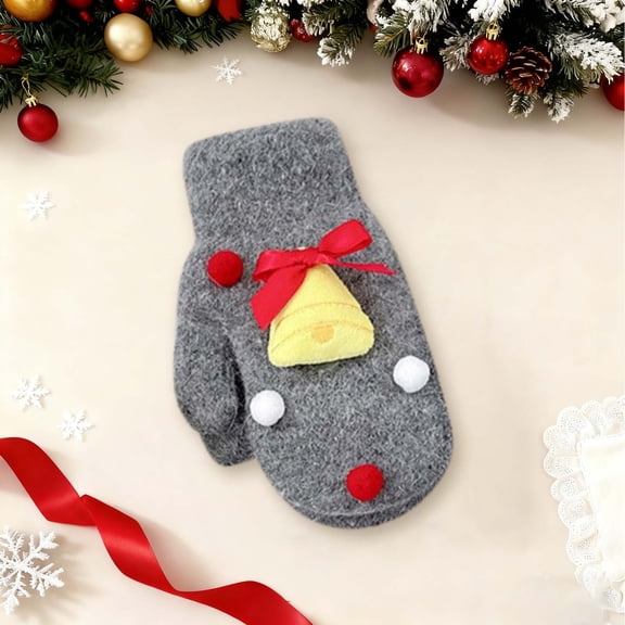 Weiqiqre Womens Winter Gloves with Fingers Knit Texting Thermal Warm Gloves for Cold Weather