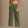 thumbnail image 1 of Weiqiqre Work Pants Women, Wide Leg Capri Pants Work Cropped Pants Casual Summer Capris High Waisted Crop Palazzo, 1 of 9