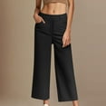thumbnail image 1 of Weiqiqre Work Pants Women, Wide Leg Capri Pants Work Cropped Pants Casual Summer Capris High Waisted Crop Palazzo, 1 of 9