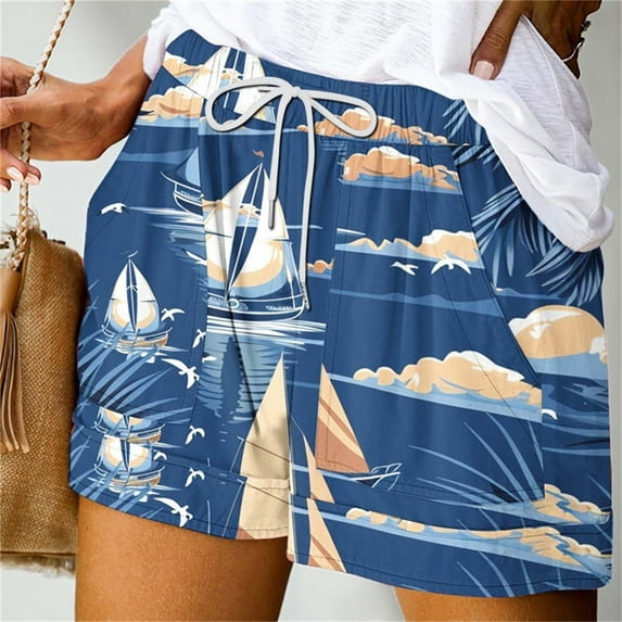 Weiqiqre Workout Shorts Women Casual Swim Trunks Quick Dry Print Boardshort Beach Shorts