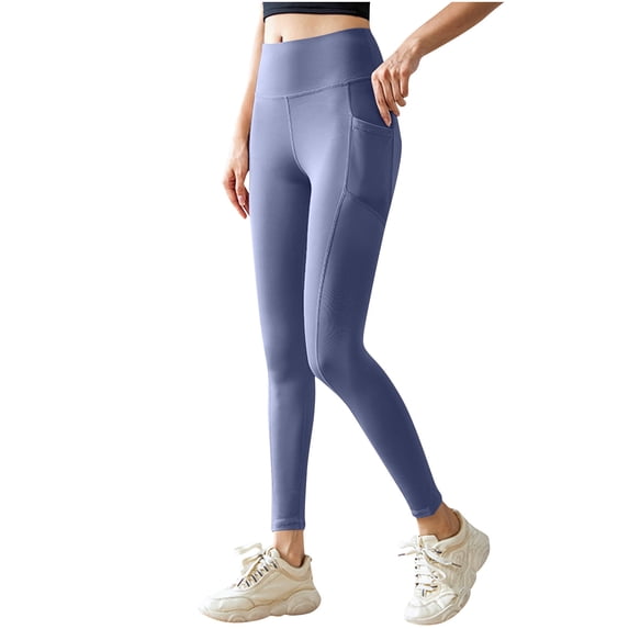 Weiqiqre Yoga Pants Women Fleece Lined Athletic Leggings with Pockets Pants Winter Thermal Hiking Casual