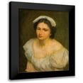 thumbnail image 1 of Weir, J Alden 19x24 Black Modern Framed Museum Art Print Titled - An Alsatian Girl, 1 of 5