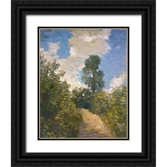 Weir, J Alden 26x32 Black Ornate Wood Framed with Double Matting Museum Art Print Titled - Back Road