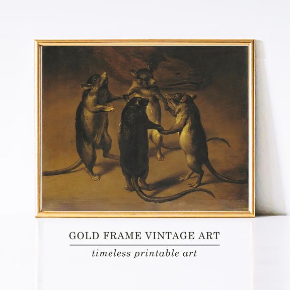 Weird Antique Art Medieval Rats Renaissance Animals The Dance Of The Rats