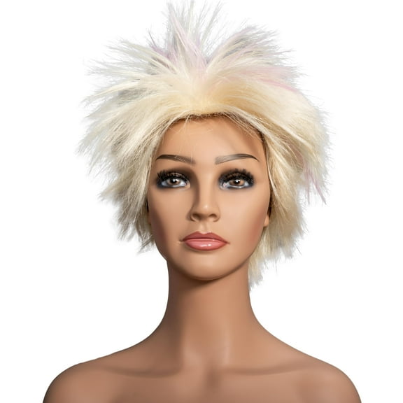Weird Beauty Doll 80's Short Hair Blonde Wig Halloween Costume Accessory Cosplay