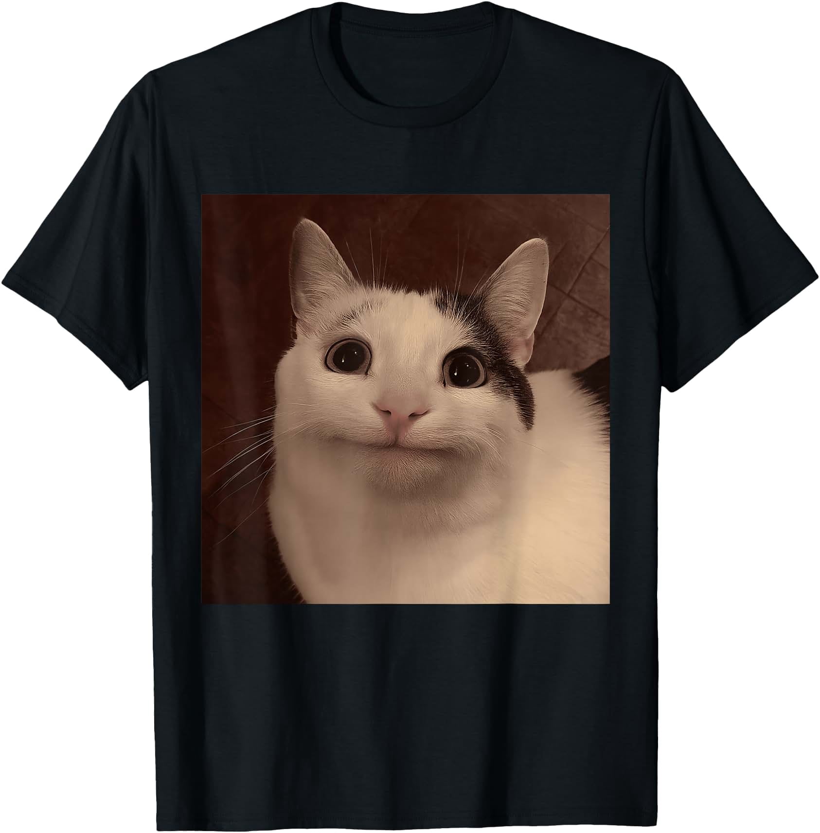 Weird Cat Face Smile Cursed Meme Beluga Kitten Gen Z Viral T-Shirt ...