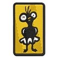 thumbnail image 1 of Weird Creepy Bug Eyed Bird Chicken Applique Multi-Color Embroidered Hook & Loop Patch - 2.0 Inch Mini, 1 of 5