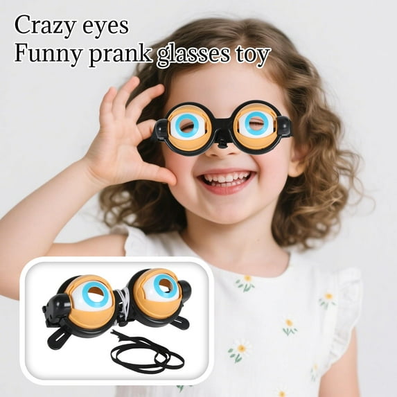 Weird Eye Glasses with Blinking and Winking Features, Crazy Eyes Funny Glasses for Party Jokes