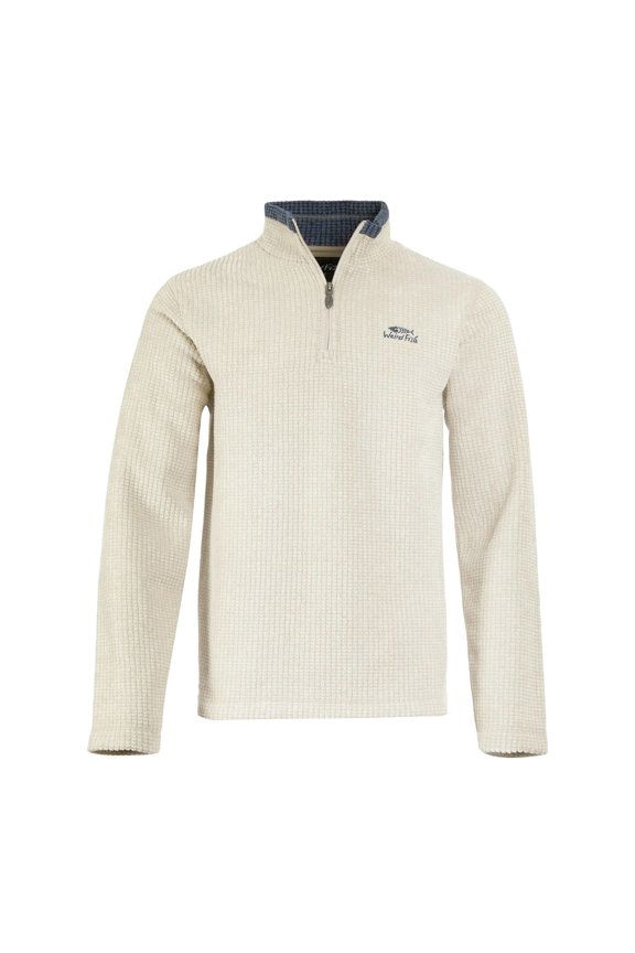 Mens Newark Grid Eco Friendly Quarter Zip Fleece Top