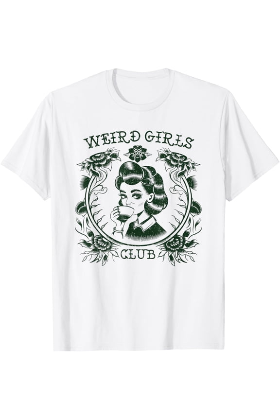 Weird Girls Club Retro Gothic Floral Alt Girl T-Shirt