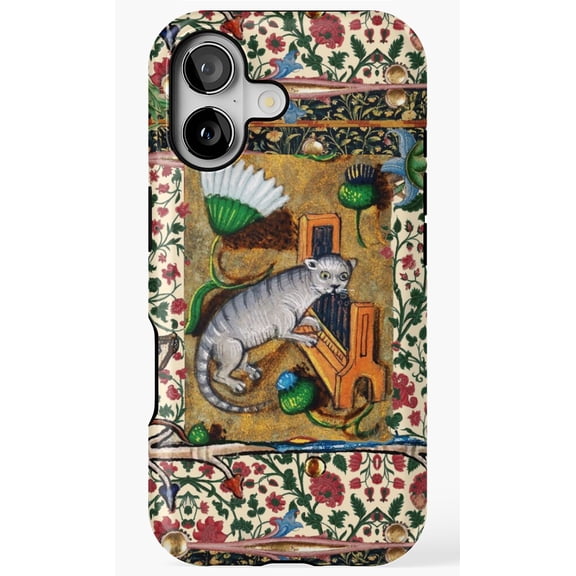 Weird Medieval Bestiary Music Cat Rabbit Snail Art Case Phone Case for iPhone 17 16 15 14 13 12 11 Pro Max