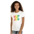 thumbnail image 1 of Weird Proud LGBTQ Pride Funny Cool Womens Slim Fit Graphic Tee Brisco Brands L, 1 of 5
