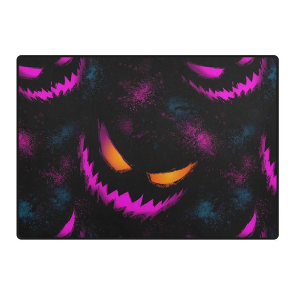 Weird Pumpkin Pattern Area Rug 80x58 Inch Non Slip Absorbent Soft for Living Room Dining