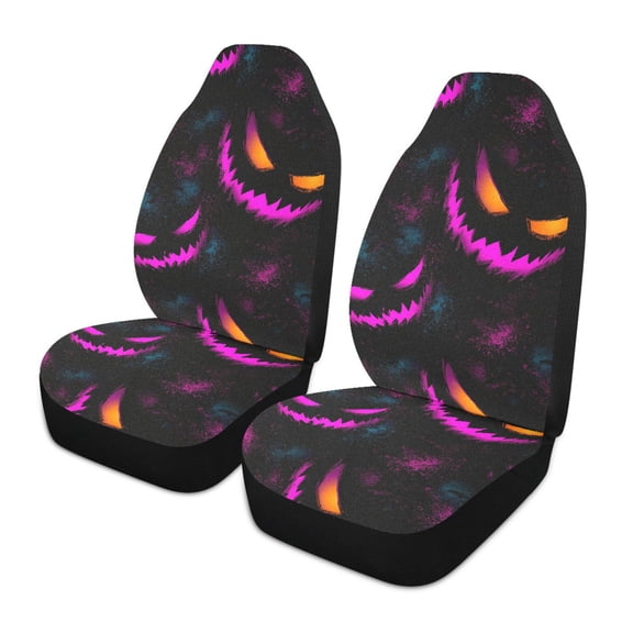 Weird Pumpkin Pattern Car Seat Covers Front Seats Universal Fit for Sedan SUV Truck Van
