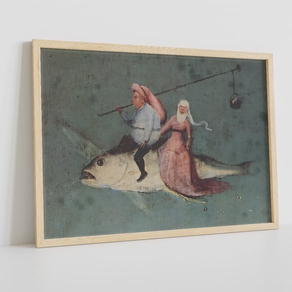 Weird Renaissance Art High Quality Art Print Detail From The Temptation Of Saint Anthony Hieronymus Bosch Ugly Renaissance Art Fish