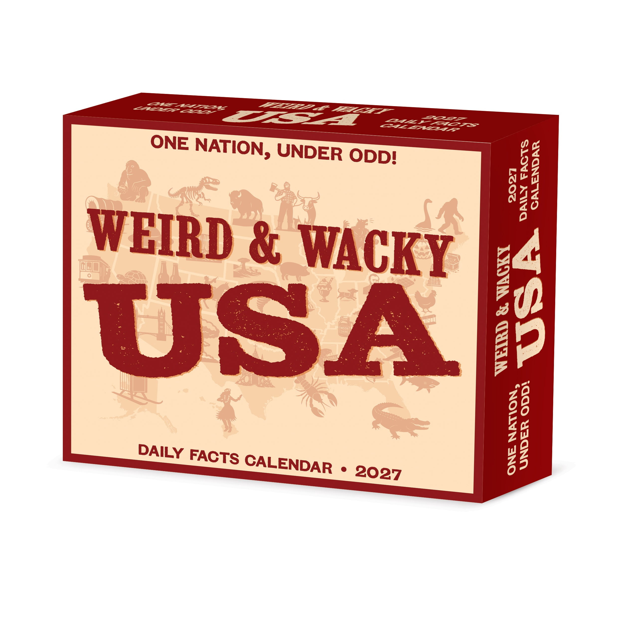 Willow Creek Press, Weird & Wacky USA 2027 Box Calendar