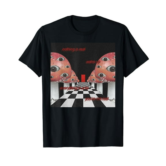 Weirdcore Aesthetic Mushroom Eyes Strangecore Traumacore T-Shirt