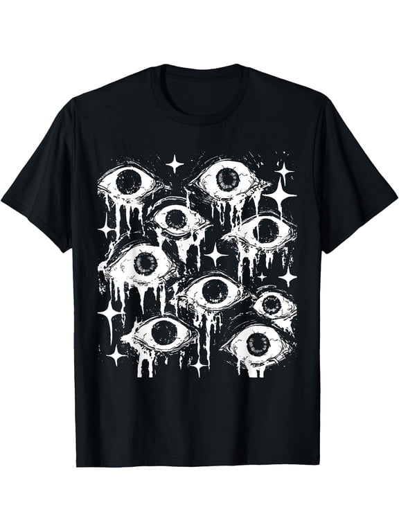Weirdcore Eyeballs | Goth Witch Goblincore Dark Cottagecore T-Shirt