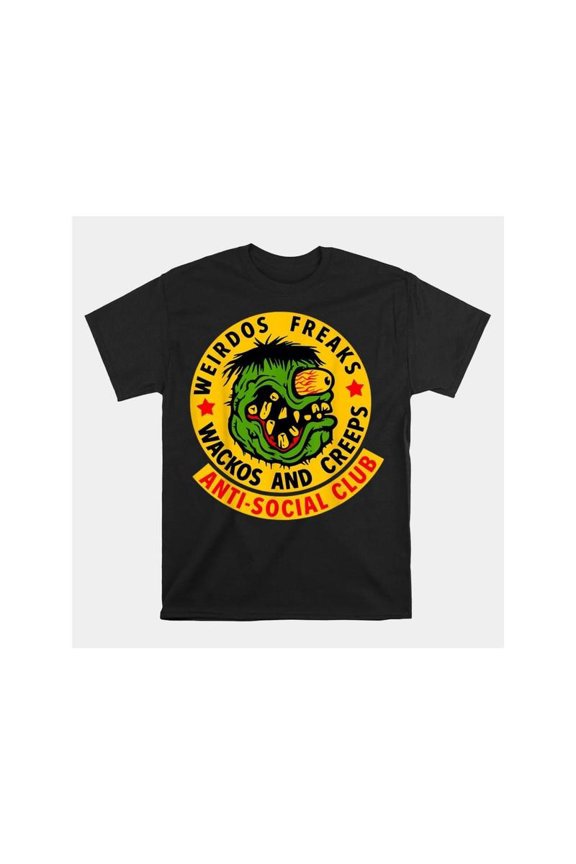 Weirdos Freaks Cartoon Print Tee, Stretchy & Street Style, Perfect All Size S-5Xl