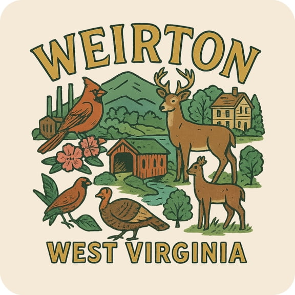 Weirton West Virginia Keepsakes Souvenir Vinyl Sticker – Destination Travel Keepsake Collectible (4-Inches Wide)