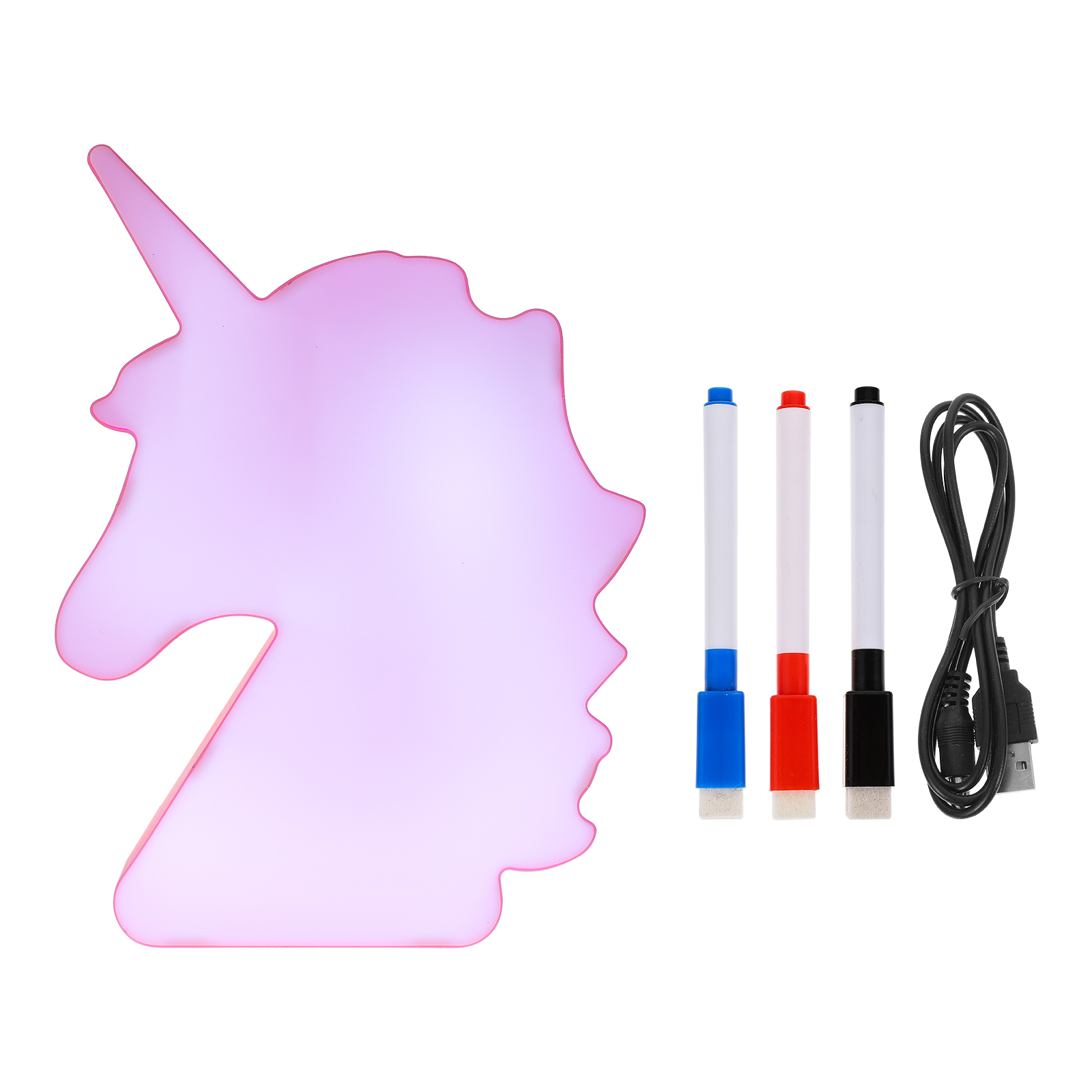 Weis 1 Set DIY Handwriting LED Light Box Light Up Erasable Message Board LED Lamp