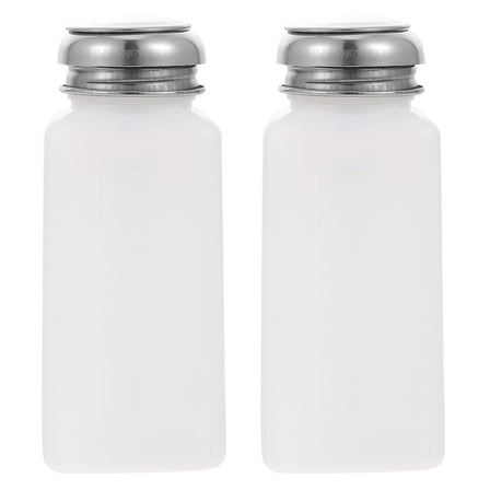 Weis 2Pcs 250ml Anti-static Pressure Alcohol Bottle Pump Dispenser for Storing Liquid Alcohol (White)