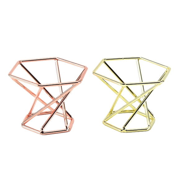 Weis 2Pcs Stainless Steel Powder Puff Holder Stylish Powder Puff Tray Sponge Egg Powder Puff Storage Rack Delicate Powder Puff Stand for Women Girl Golden