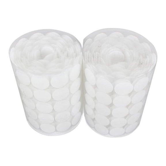 Weis 300 Pairs 600pcs Self Adhesive Hook and Loop Fastener Dots for Home Office (White)