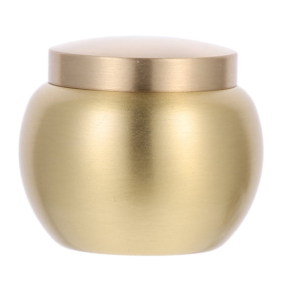 Weis Copper Round Mini Ashes Urn Simple Decorative Copper Ashes Storage Jar