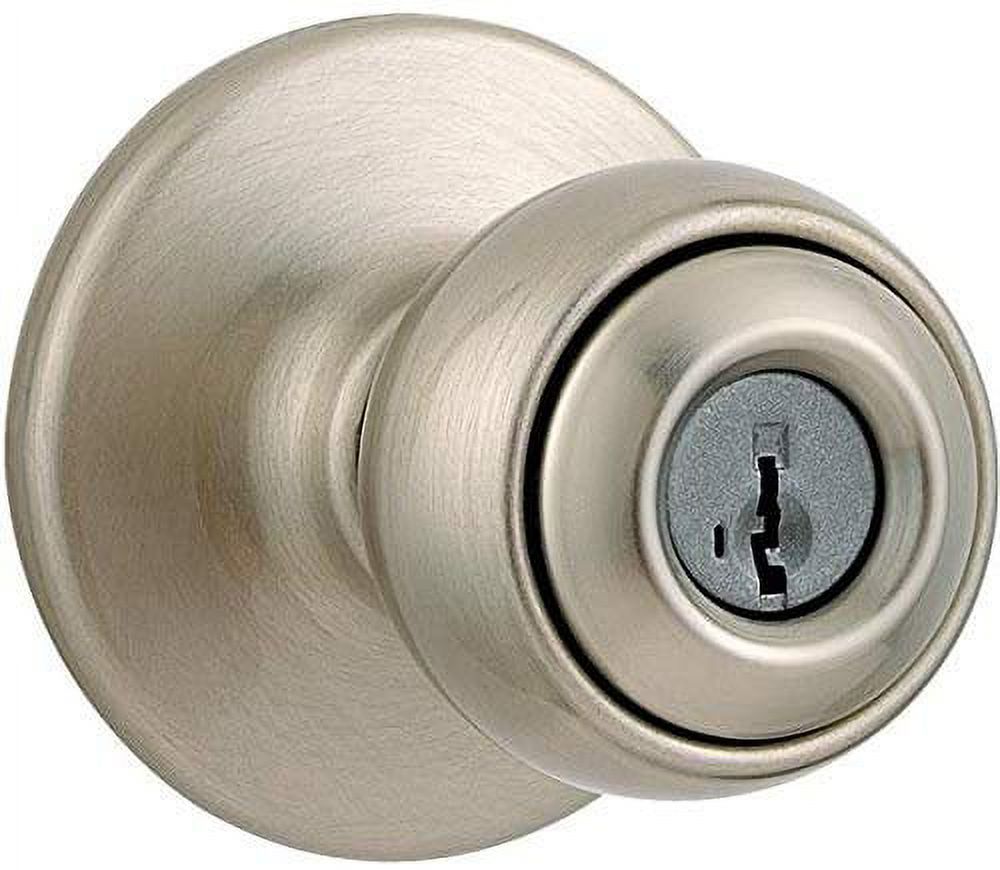 Weiser Yukon Ball Door Knob & Deadbolt Lock Combo Pack, Satin Nickel