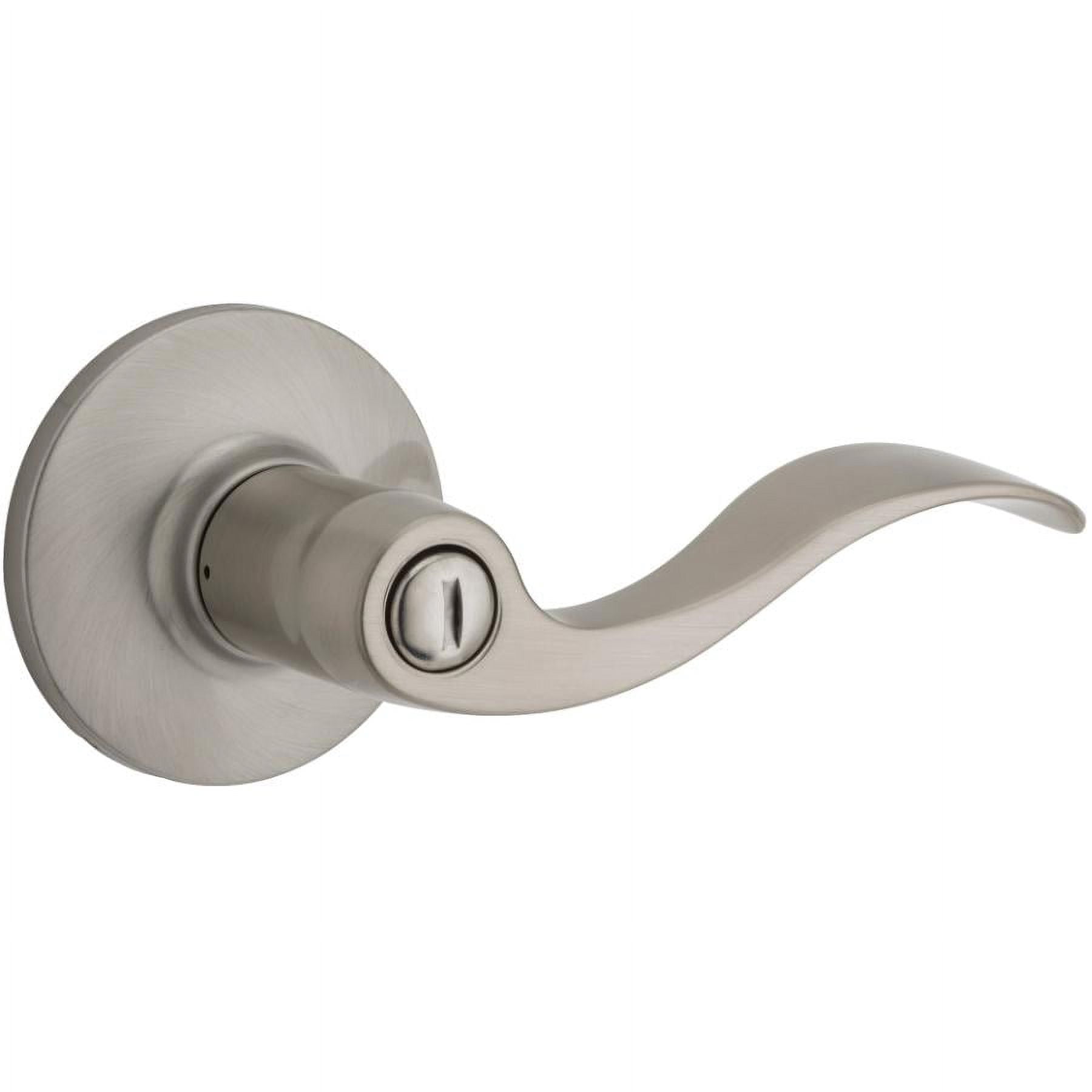 Weiser Milan Privacy Door Lever - Satin Chrome Interior Handle With Lock For Bedroom & Bathroom - View #8