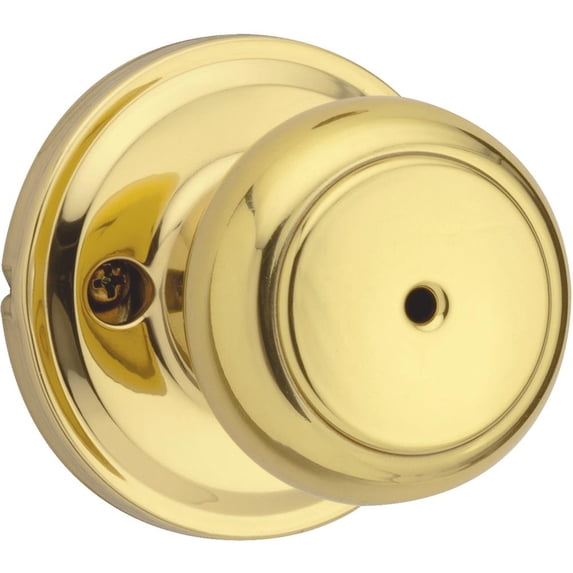 Weiser Lock Polished Brass Troy Privacy Knob GA331 T3 MS 6LR1