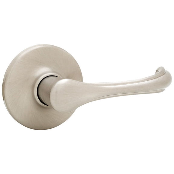 Weiser Lock Weiser Satin Nickel Alfini Passage Door Lever Residential Use, Standard Application