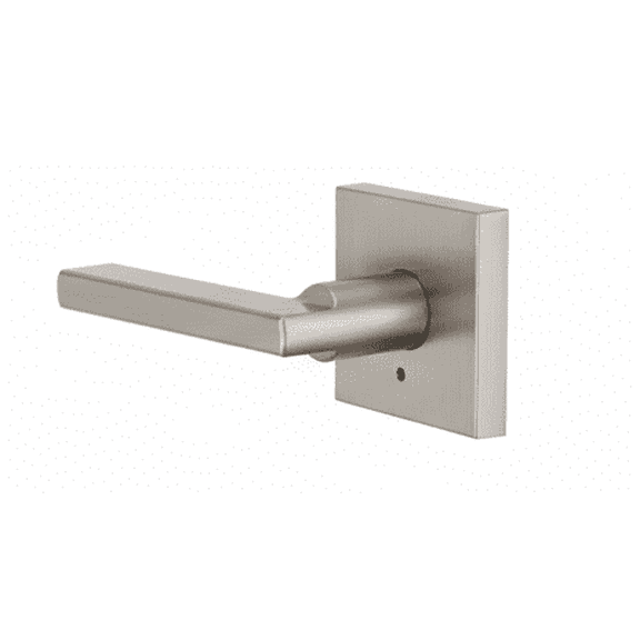 Weiser Halifax Lever Square Rose Privacy Function, Satin Nickel Interior Door Handle Sets