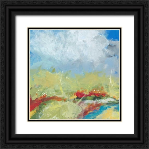 Weiss, Jan 12x12 Black Ornate Wood Framed with Double Matting Museum Art Print Titled - Terra Verde
